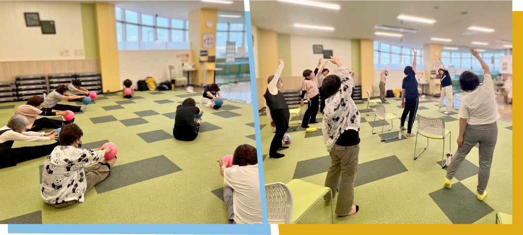 体操教室の練習風景